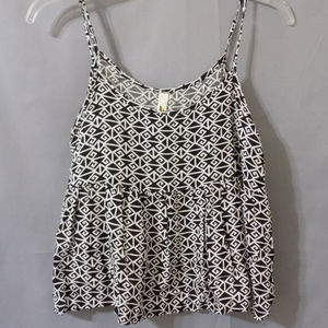 black and white crop top with spaghetti straps
